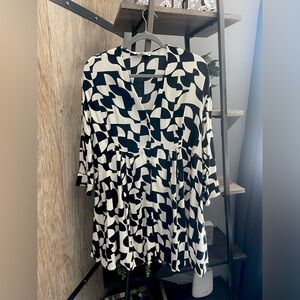 Zara geometric button down dress SIZE L